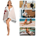 Boho Floral Harmony Microfiber Beach Towel