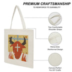 Crying Red Bull Canvas Tote Bag | Mystical Art Shoulder Bag