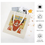Crying Red Bull Canvas Tote Bag | Mystical Art Shoulder Bag