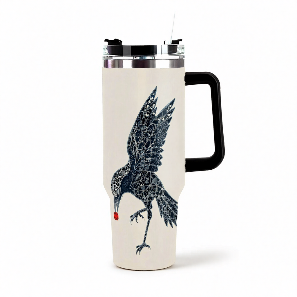 Mandala Raven 40oz Tumbler