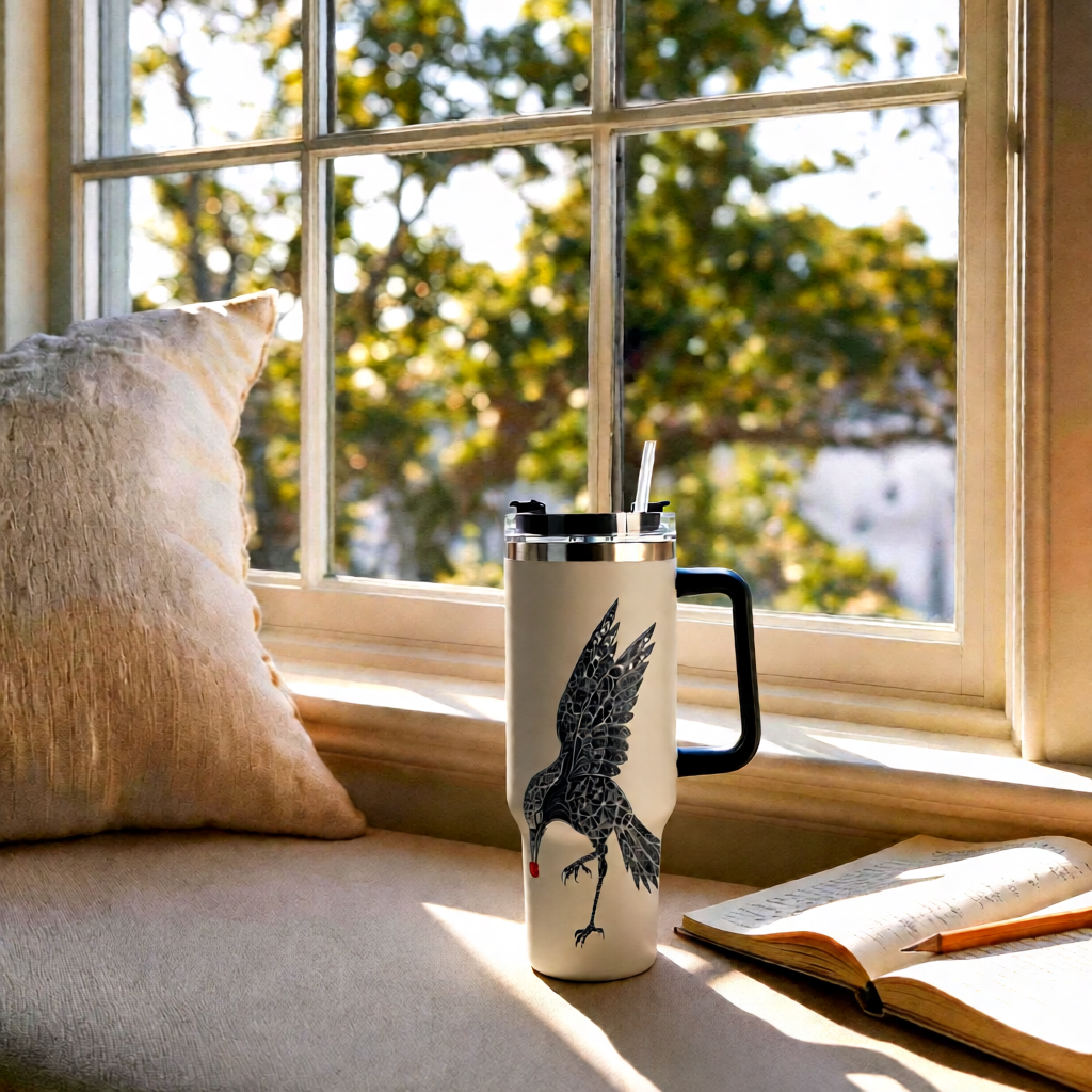 Mandala Raven 40oz Tumbler