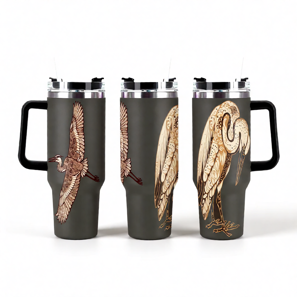 Henna Heron 40oz Tumbler