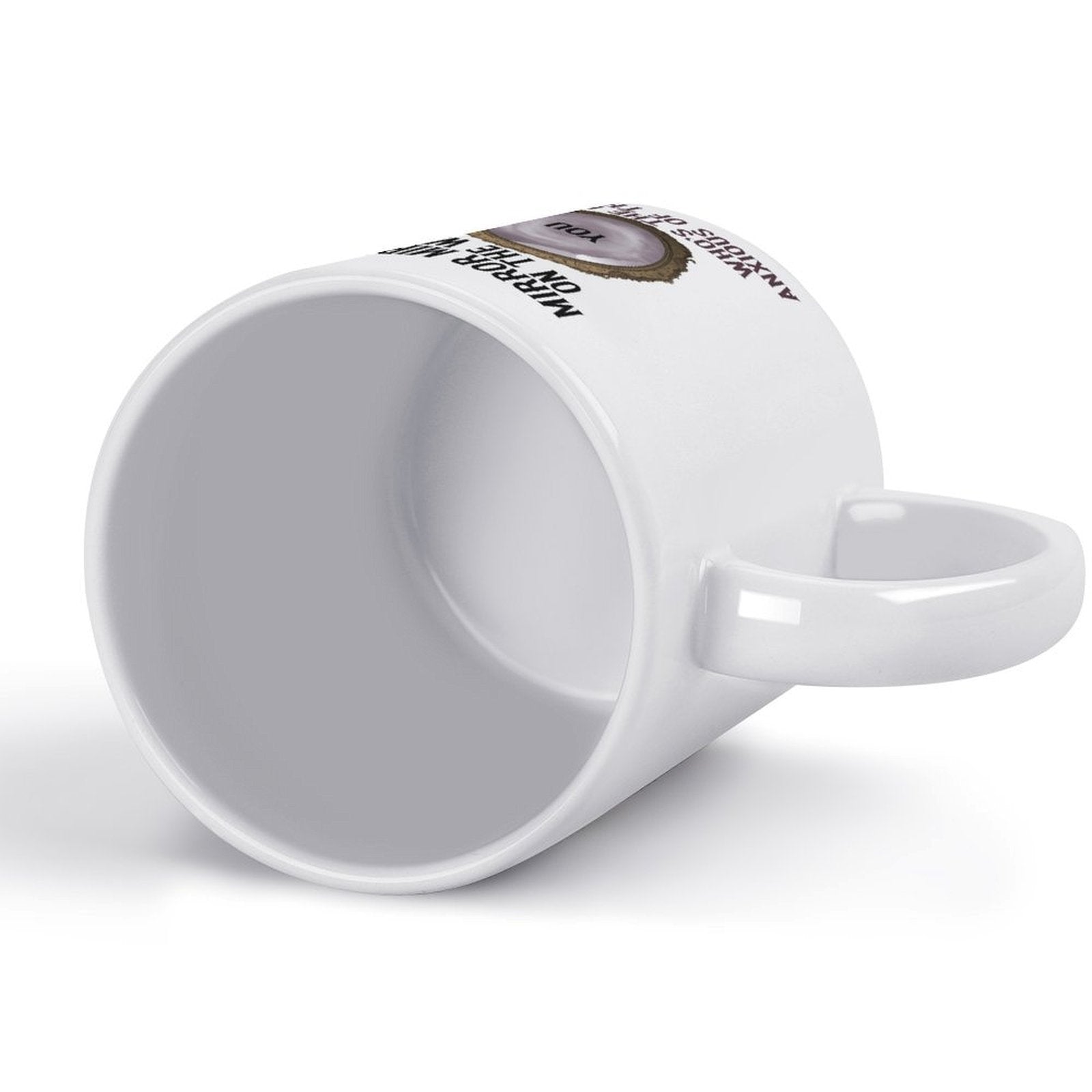 Anxious Mirror Funny Ceramic Coffee Mug