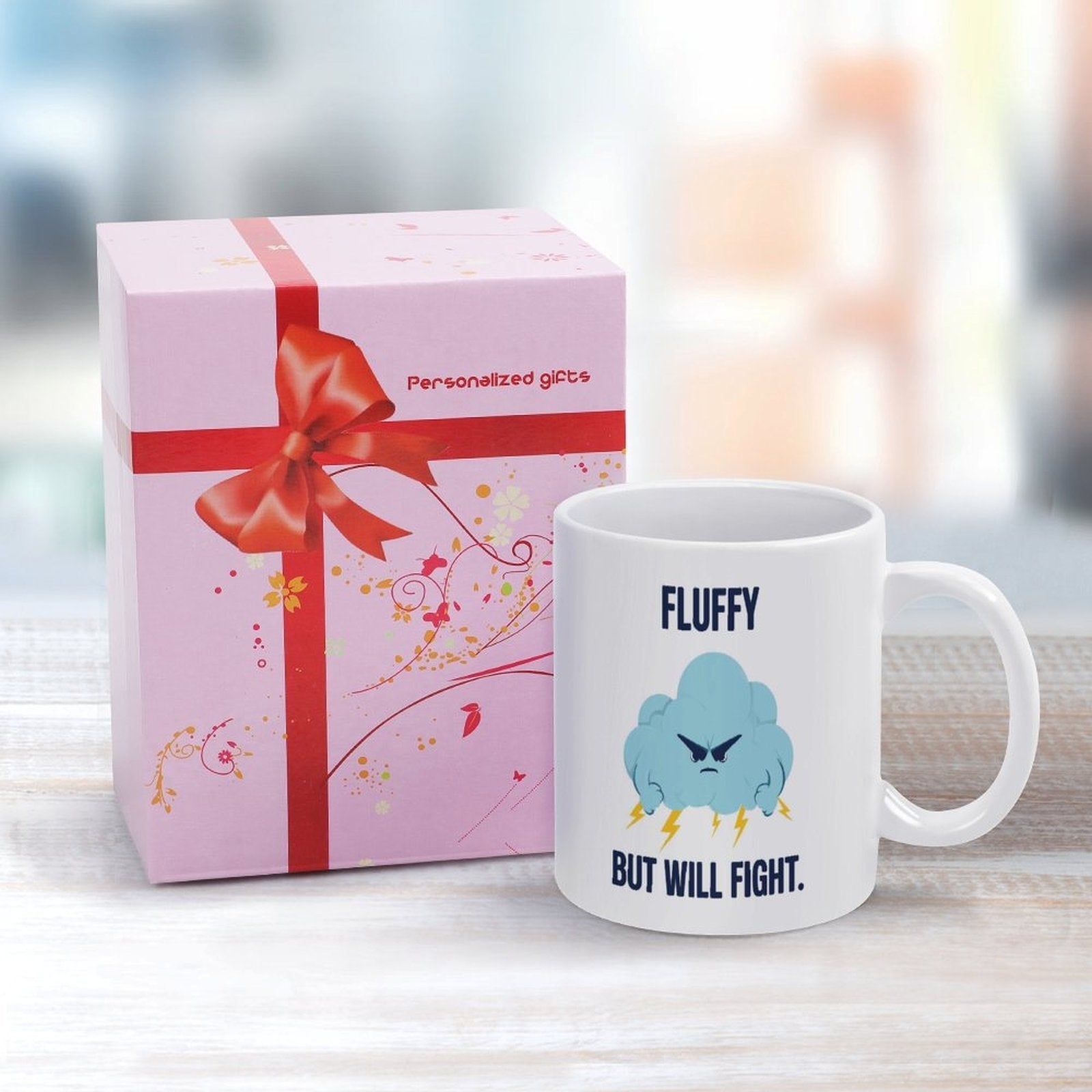 Fluffy But Will Fight Storm Cloud Ceramic Mug