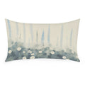 Abstract Coastal Garden Waterproof Faux-Linen Lumbar Pillow Cover