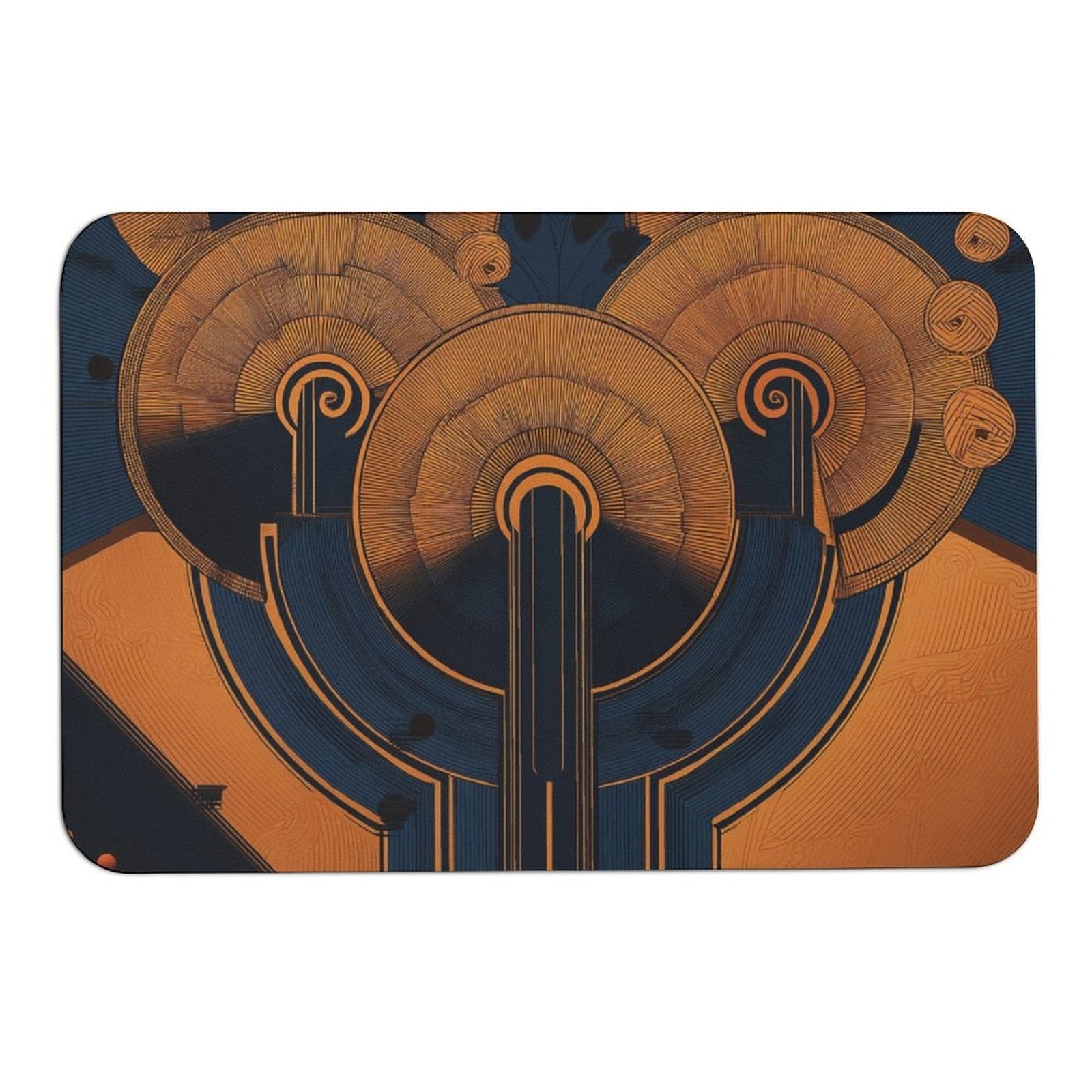 Art Deco Zenith Rounded Diatomite Bath Mat