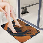 Art Deco Zenith Rounded Diatomite Bath Mat