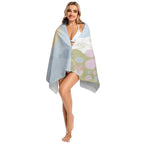 Smiling Sun and Pastel Florals Quick-Dry Beach Towel