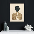 Zen Flow Framed Art Print - Abstract Landscape Silhouette