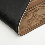 Art Nouveau Midnight Feline Non-Slip Flannel Mat