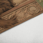 Art Nouveau Midnight Feline Non-Slip Flannel Mat