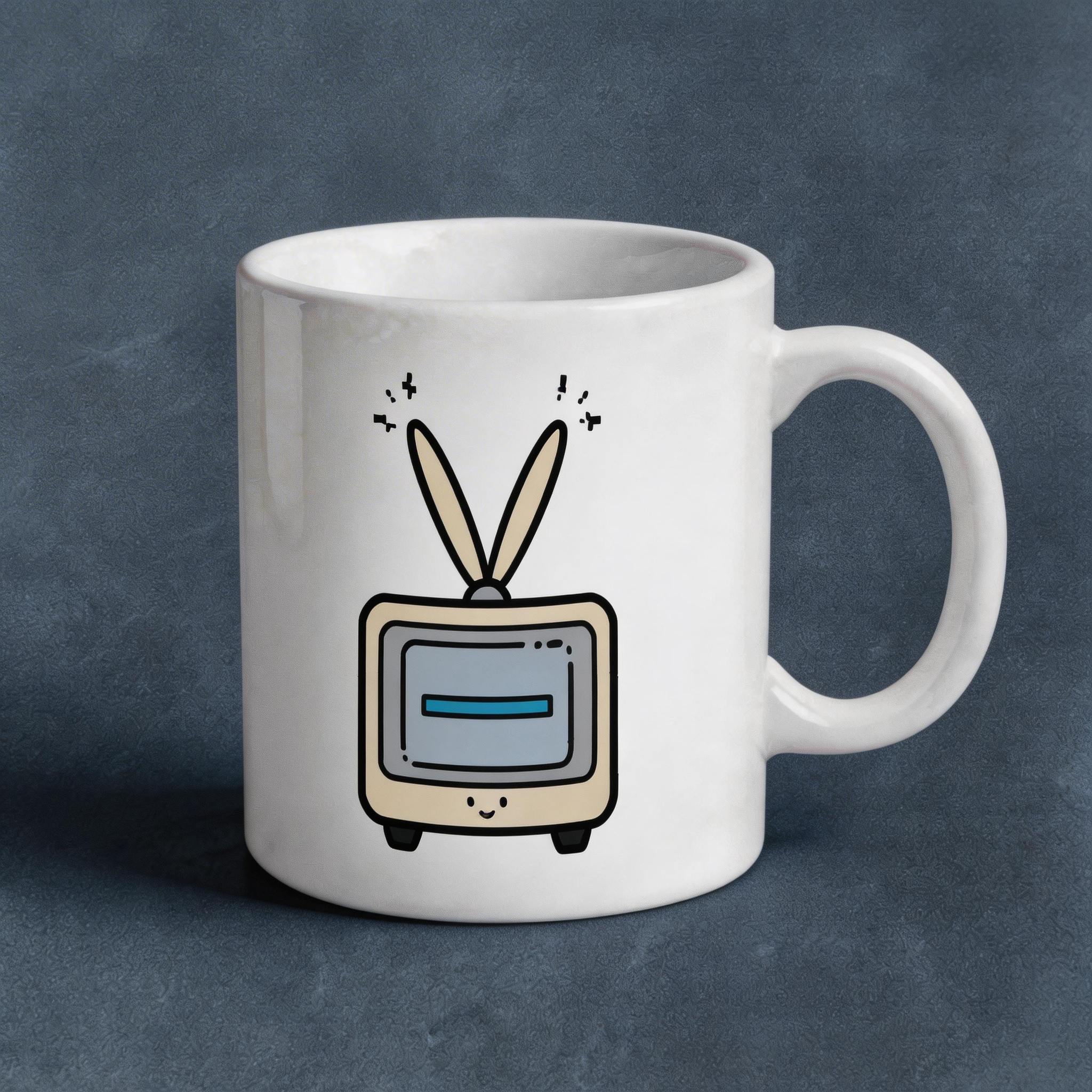 Cute Retro TV Ceramic Mug - Aesthetic Kawaii Coffee Cup