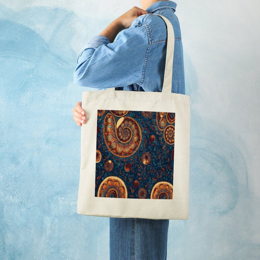 Aboriginal Dreamtime Spiral Art Canvas Tote Bag