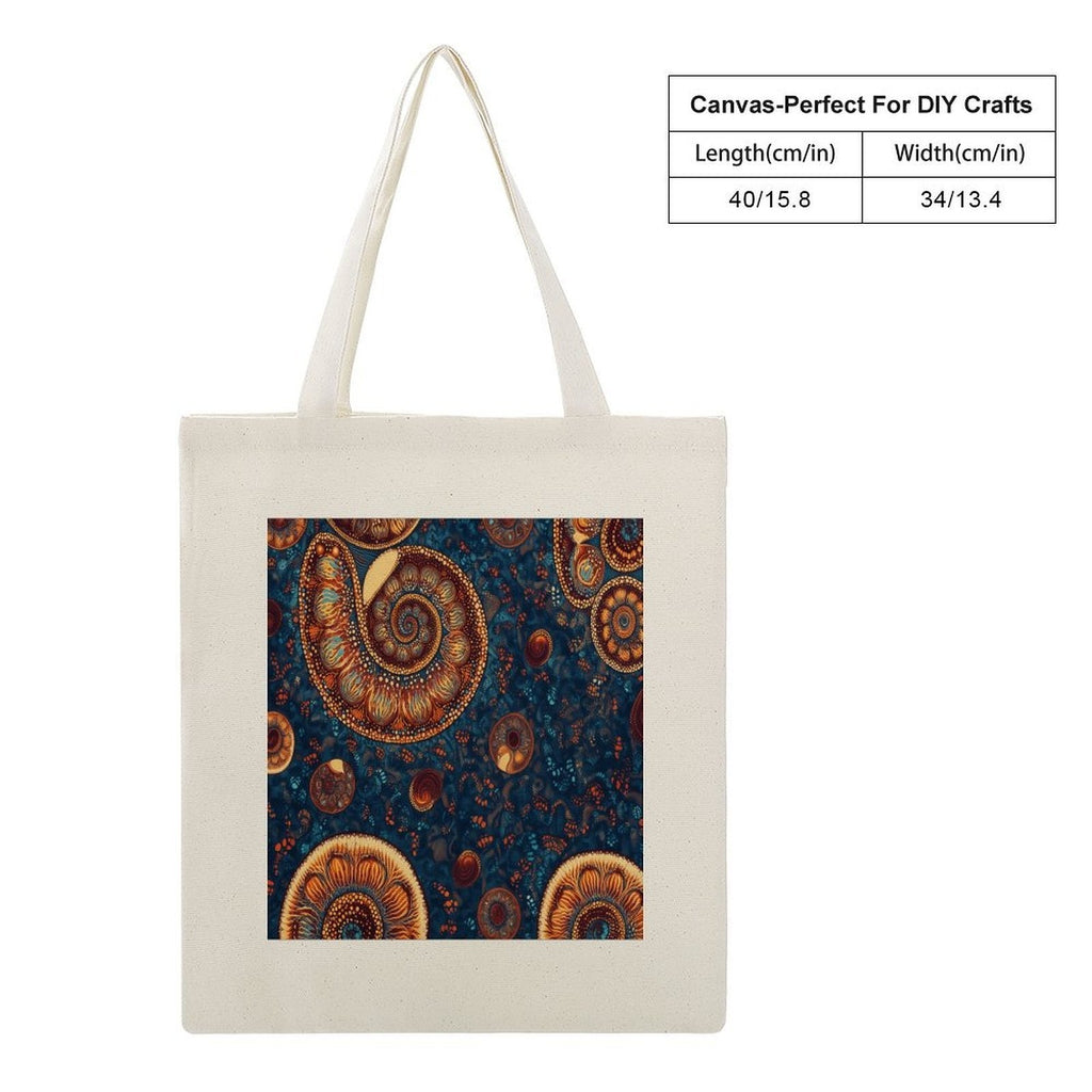 Aboriginal Dreamtime Spiral Art Canvas Tote Bag
