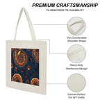 Aboriginal Dreamtime Spiral Art Canvas Tote Bag