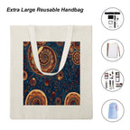 Aboriginal Dreamtime Spiral Art Canvas Tote Bag