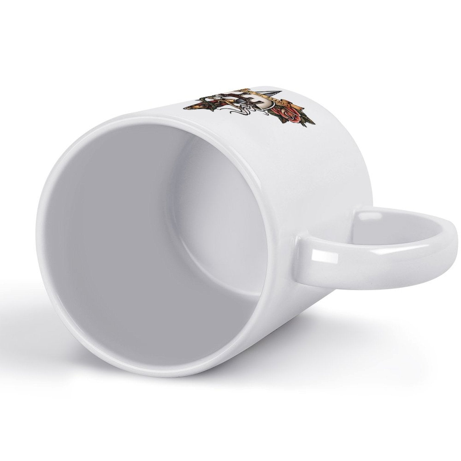 Coffee 'Til Death Tattoo Style Graphic Mug