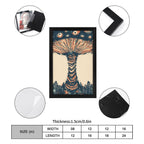 Surreal Mushroom Cloud Flat-Frame Wall Art - Black Portrait