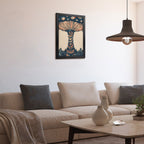 Surreal Mushroom Cloud Flat-Frame Wall Art - Black Portrait
