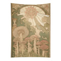 Enchanted Mushroom Sun Art Nouveau Portrait Wall Tapestry