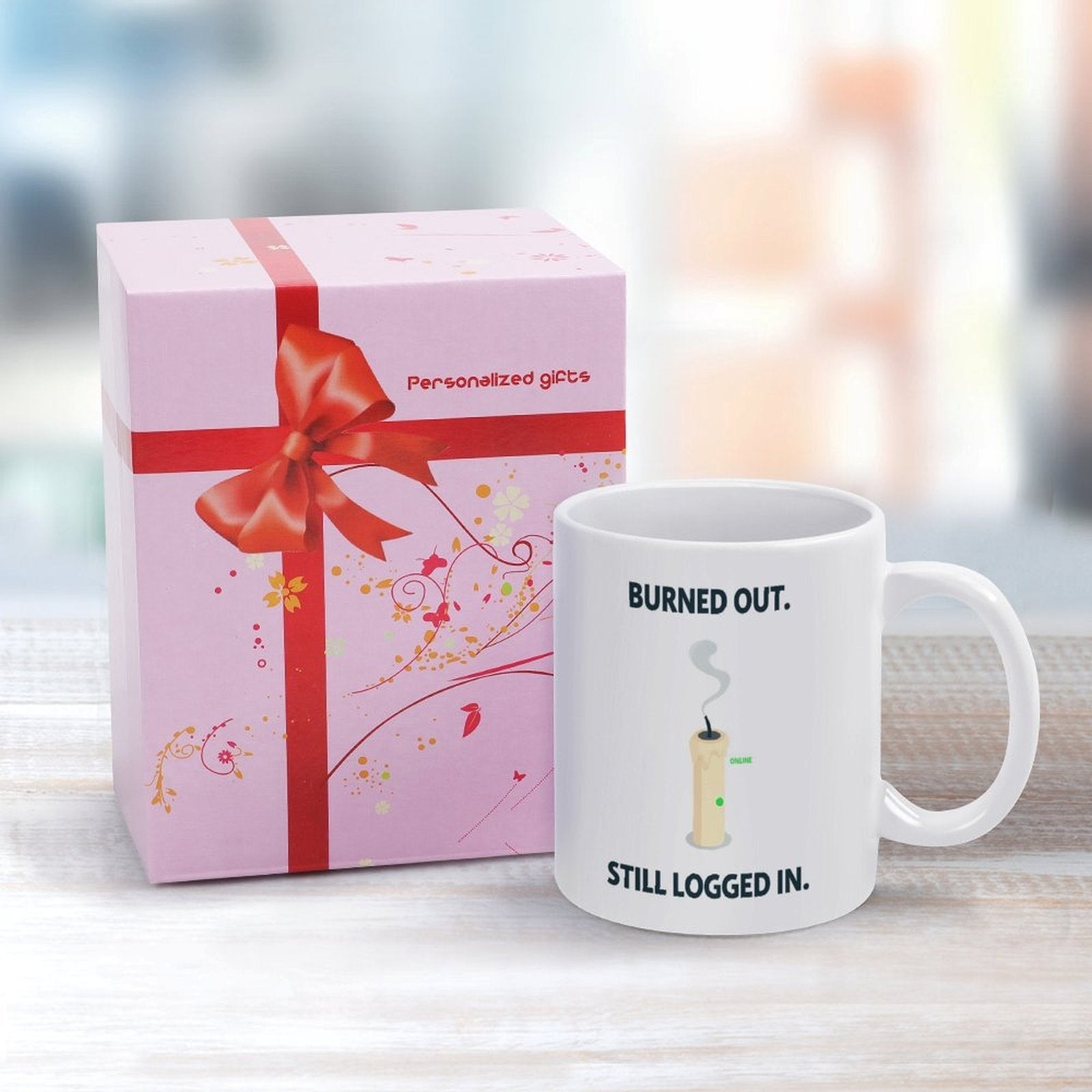 Burned Out Still Logged In Funny Work Coffee Mug