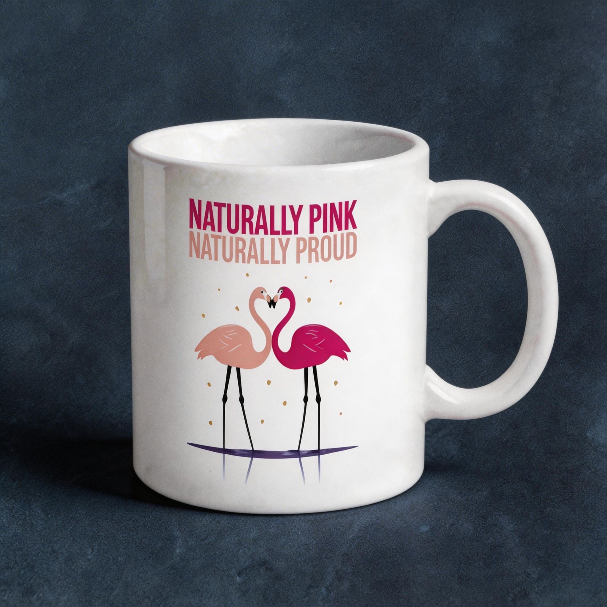 Naturally Pink Naturally Proud Flamingo Love Mug