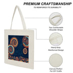 Canvas Tote Bag with Fossil Spiral Shell Art Print