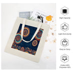 Canvas Tote Bag with Fossil Spiral Shell Art Print