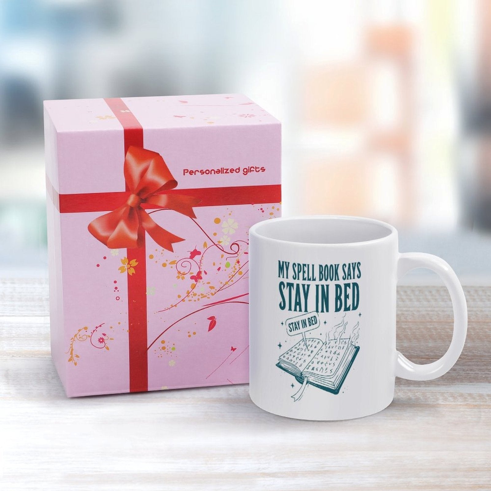 My Spell Book Says Stay In Bed Mug, Funny Witchy Coffee Cup