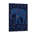 Bohemian Blue Floral Elephant Framed Art Print