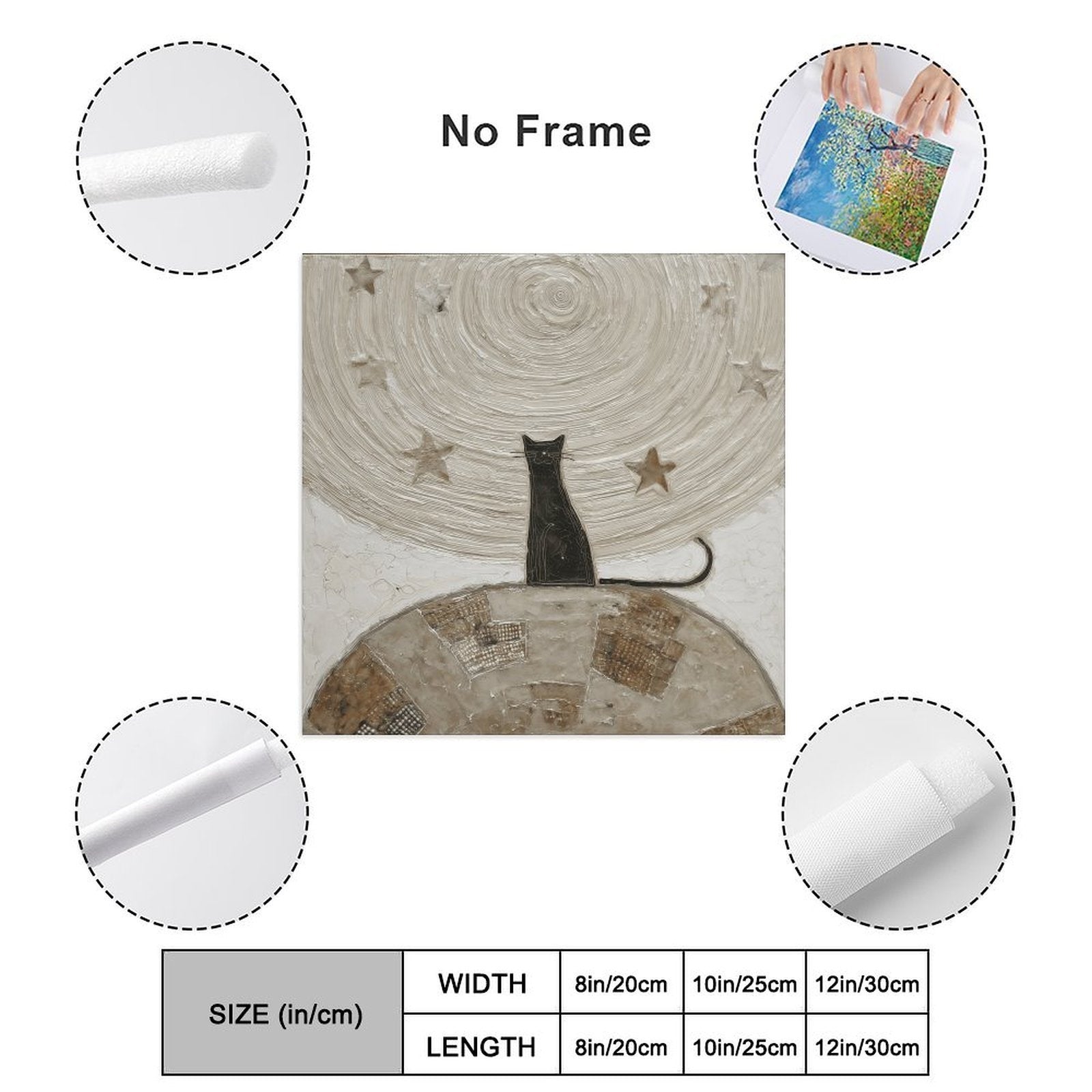 Celestial Feline Night Gallery Canvas Print