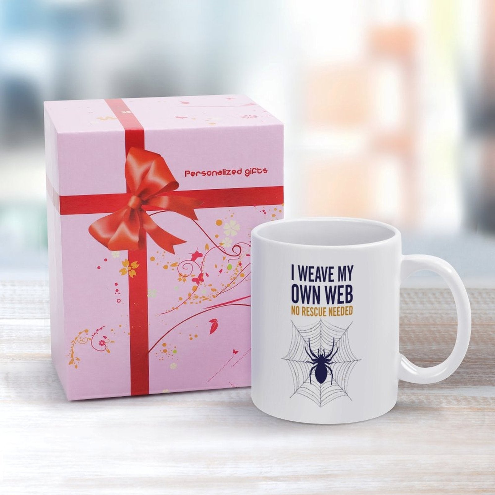 I Weave My Own Web Spider Mug - Empowering Coffee Cup