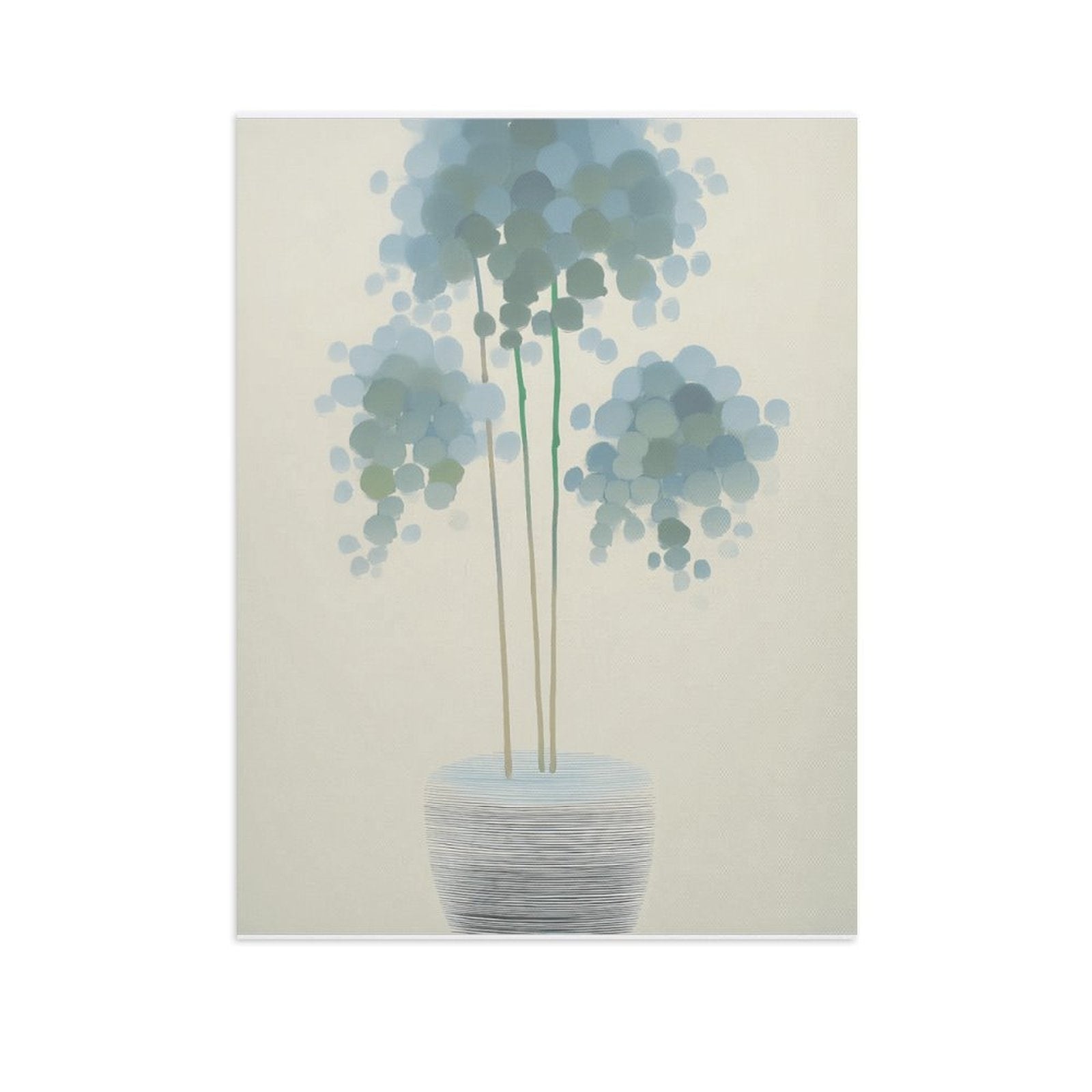 Ethereal Blue Bloom Gallery Canvas Print - Modern Floral Still Life
