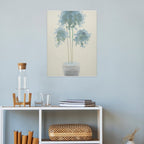 Ethereal Blue Bloom Gallery Canvas Print - Modern Floral Still Life