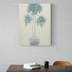 Ethereal Blue Bloom Gallery Canvas Print - Modern Floral Still Life