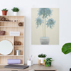 Ethereal Blue Bloom Gallery Canvas Print - Modern Floral Still Life