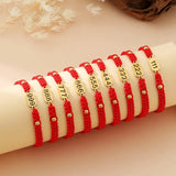 Angel number red cord bracelet, full number collection — D03D04-01