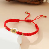 111 Angel number red cord bracelet — D03D04-02