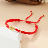 222 Angel number red cord bracelet — D03D04-06