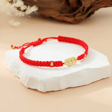 444 Angel number red cord bracelet — D03D04-23