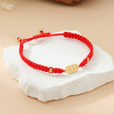 555 Angel number red cord bracelet — D03D04-26