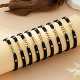 Angel number black cord bracelet, full number collection — D03D04-42