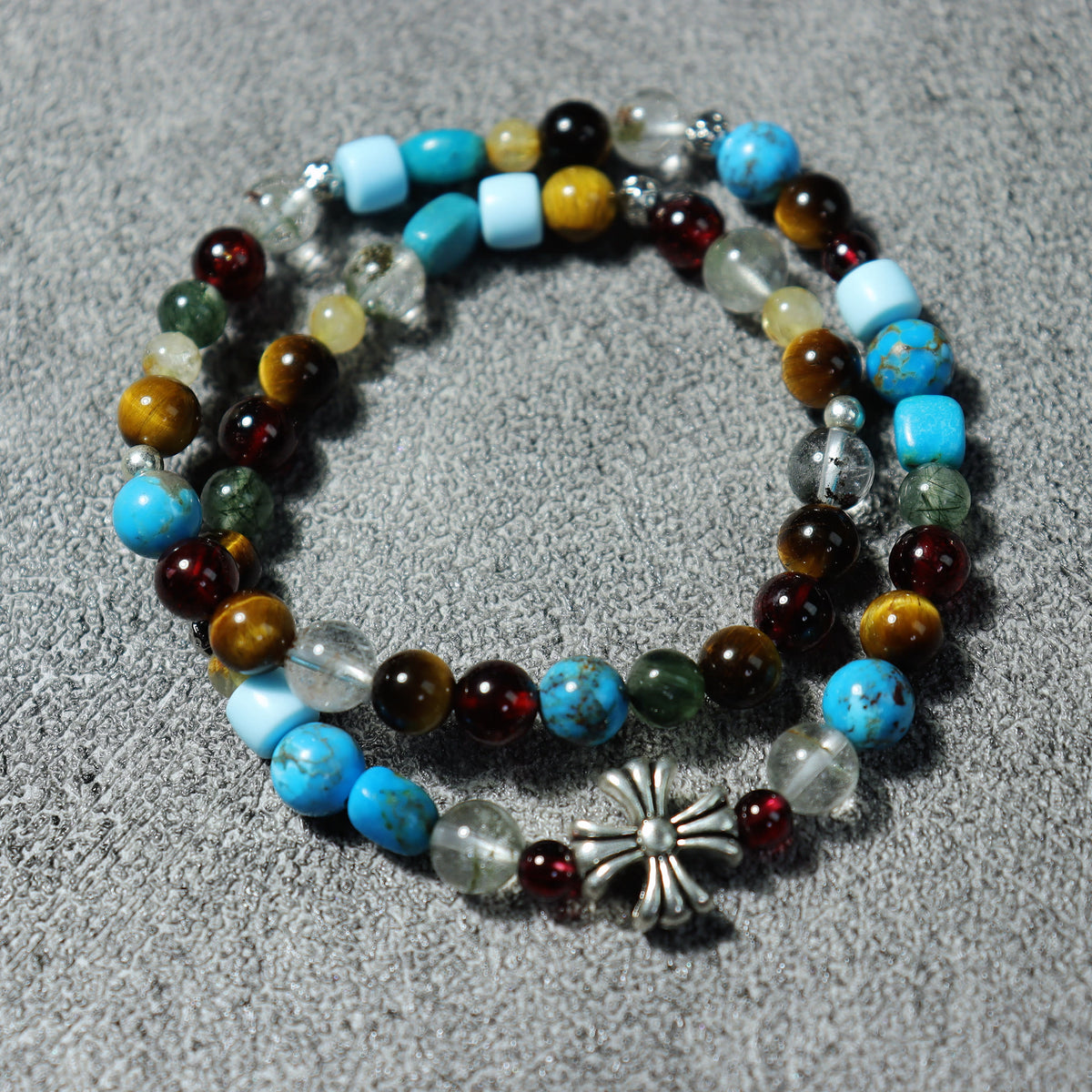 Desert Mosaic Flower Wrap Bracelet — product overview