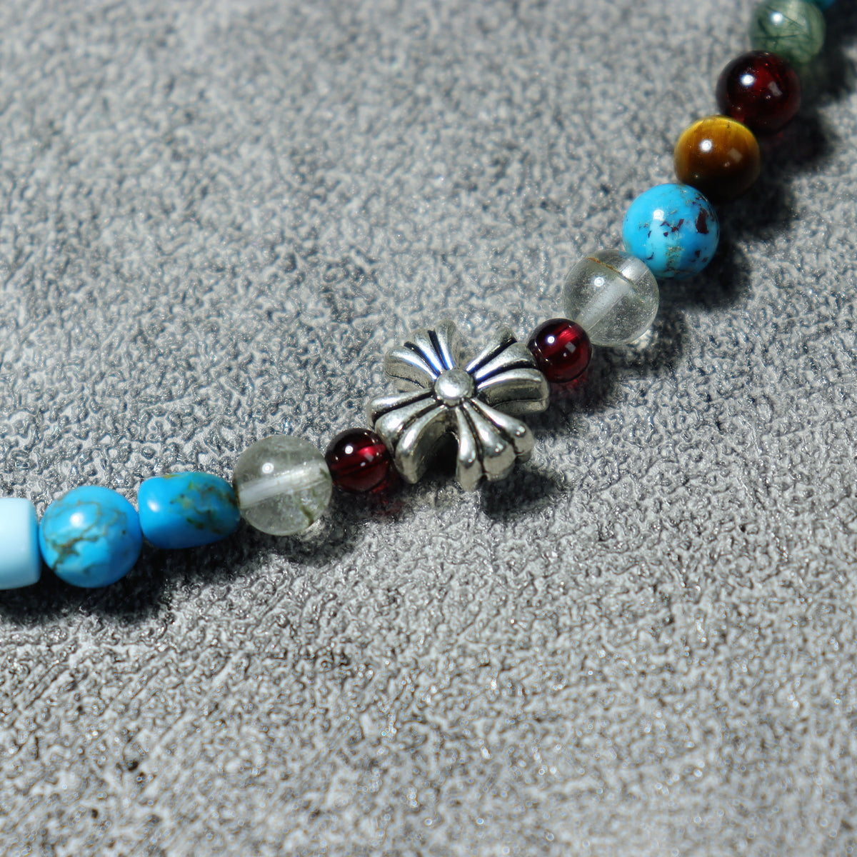 Desert Mosaic Flower Wrap Bracelet — detail 2