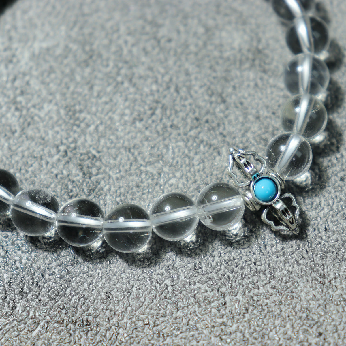 Clear Light Silver-Tone Hamsa Bracelet — detail 2
