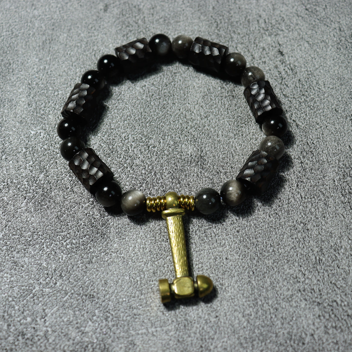 Midnight Forge Hammer Charm Bracelet — product overview