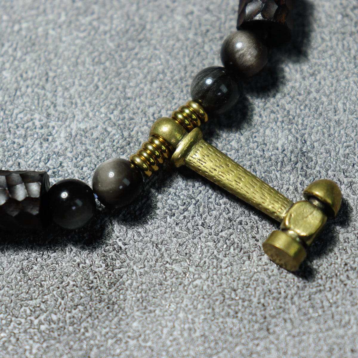 Midnight Forge Hammer Charm Bracelet — detail 1