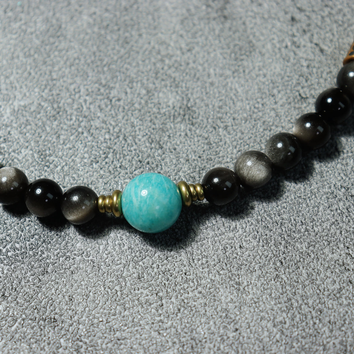 Midnight Tide Aqua Accent Wrap Bracelet — detail 1
