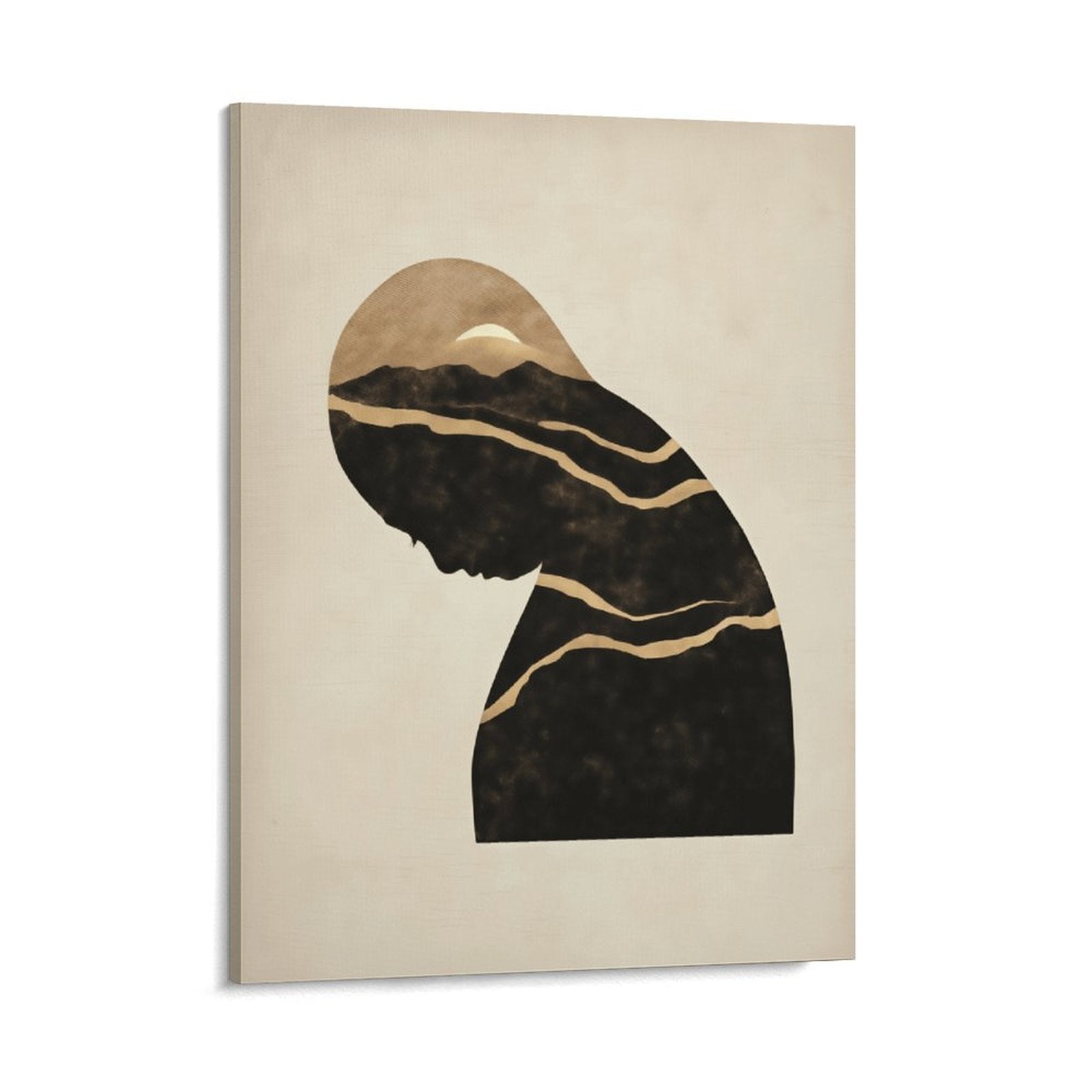 Abstract Mountain Silhouette Framed Art Print (Portrait 4:5)