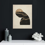 Abstract Mountain Silhouette Framed Art Print (Portrait 4:5)